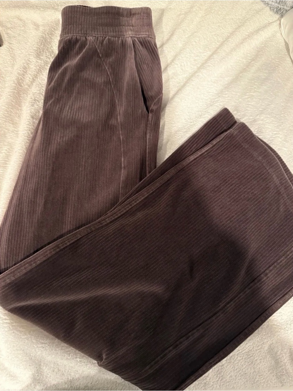 lululemon athletica ribbed softstreme wide leg pants